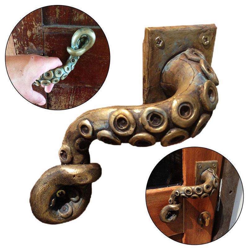 Furniture Hardware Knobs - Vintage Octopus Door Knob Outdoor Hook