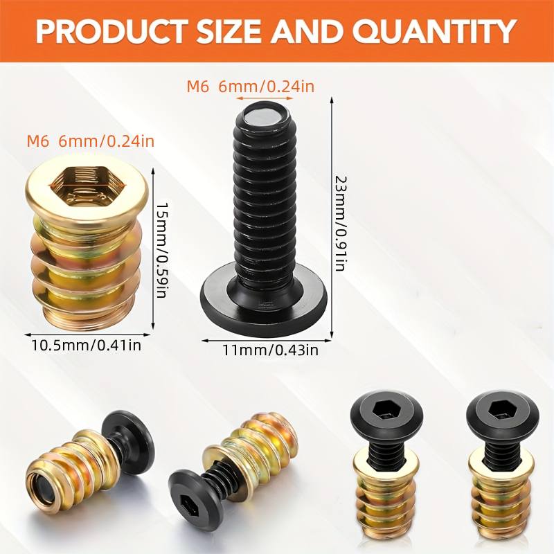 Furniture Hardware Fasteners - 10PCS Nut Threaded Inserts Combination Tool