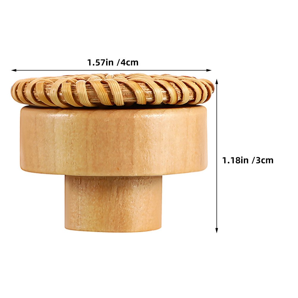6Pcs Round Woven Wooden Cabine - đánh giá và giá Cabinet Knob Round