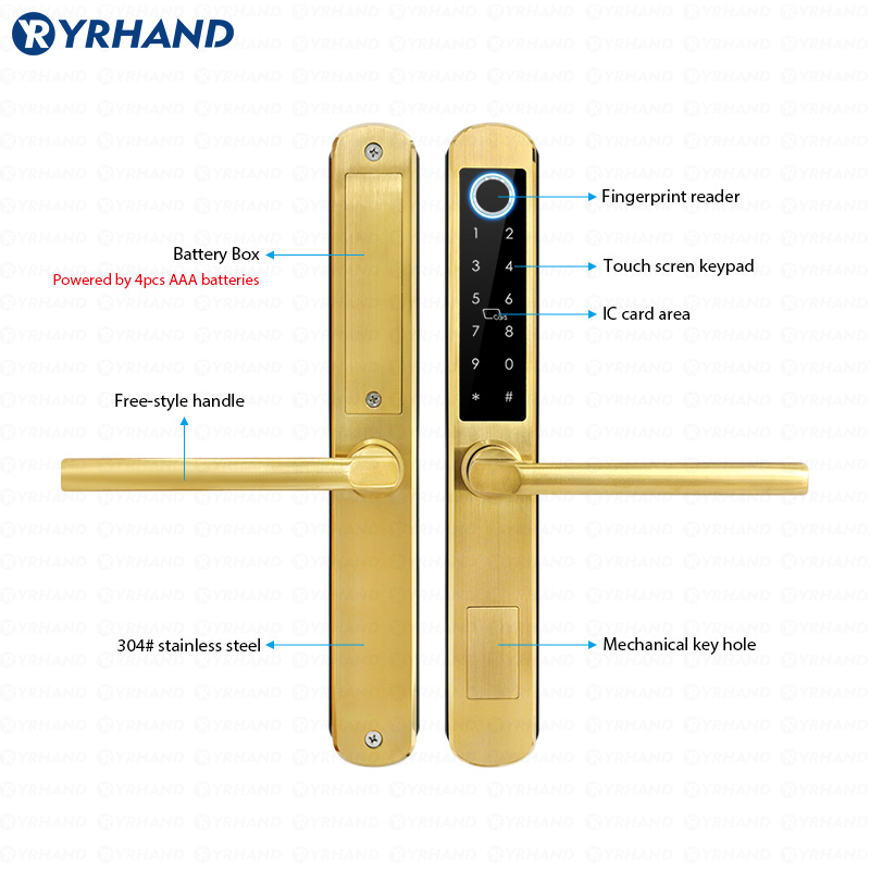 IP66 Gold Stainless steel Slid - đánh giá và giá Furniture Sliding Door Hardware