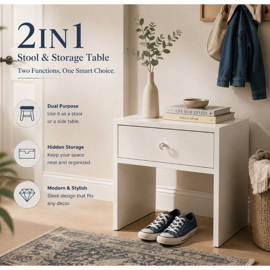 2-In-1 Storage Stool & Nightst - đánh giá và giá Furniture Hardware China