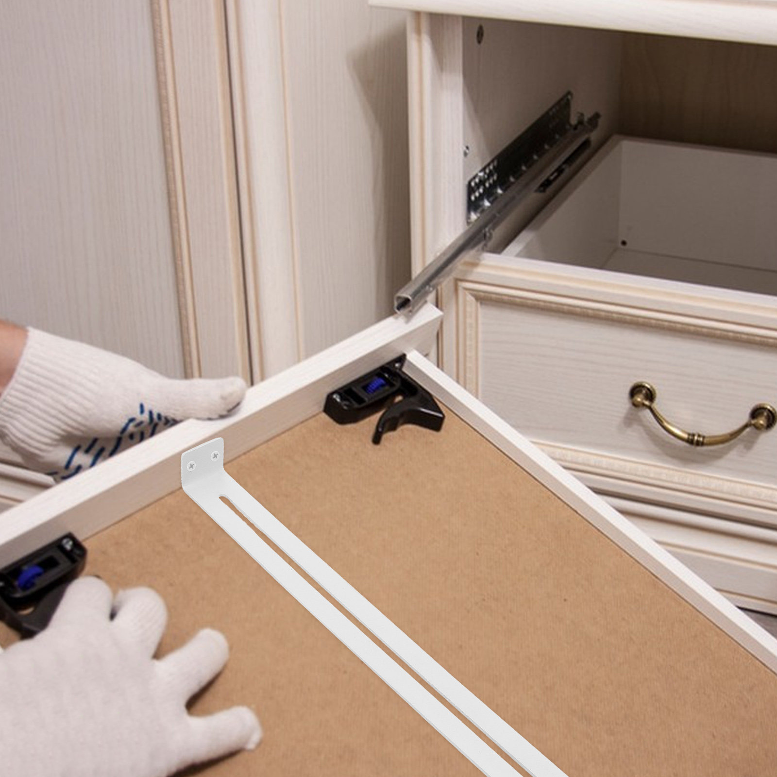 2Pcs Drawer Support Brackets K - đánh giá và giá Furniture Hardware Replacement