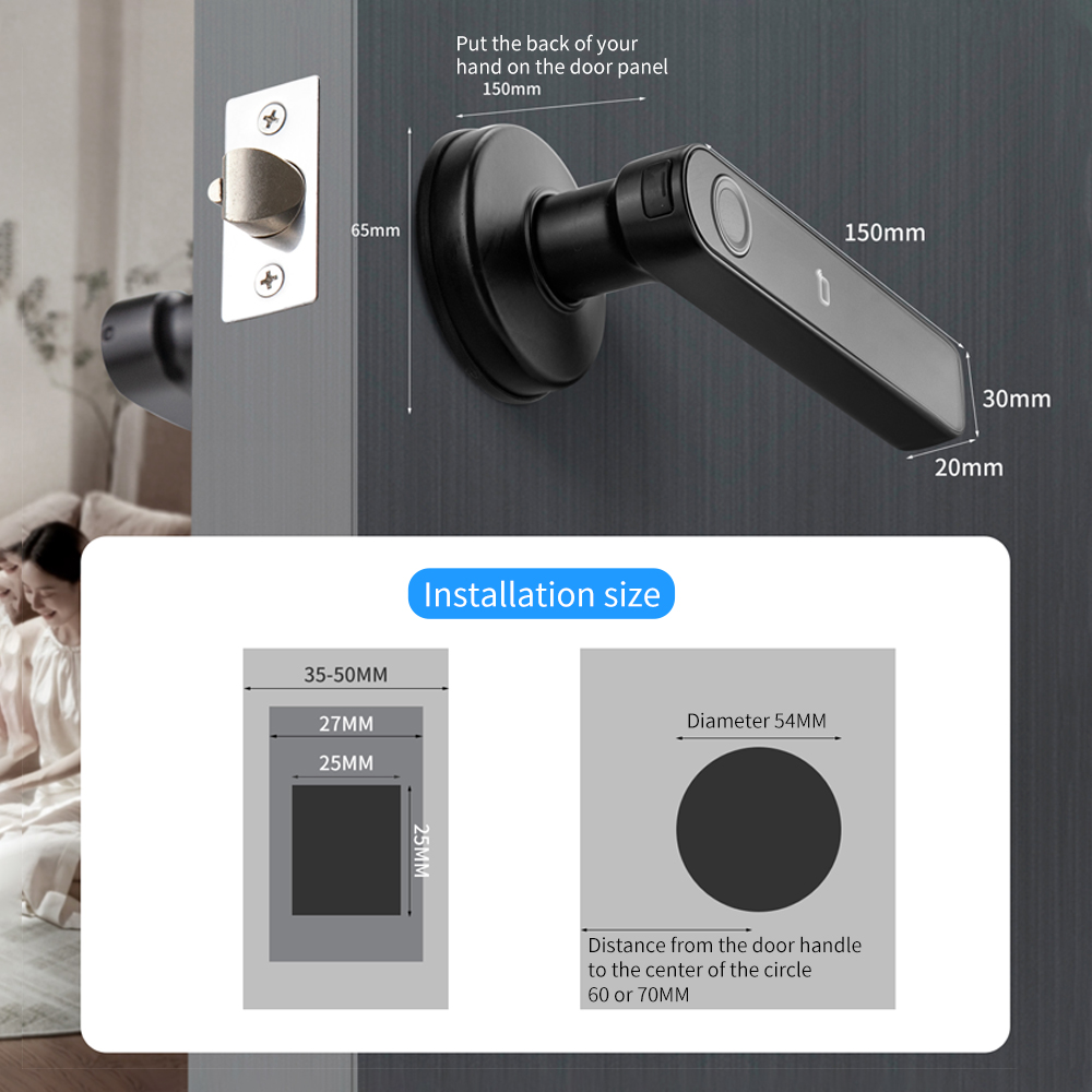 Tuya SmartLife APP BLE Smart F - đánh giá và giá Door Handle Bar