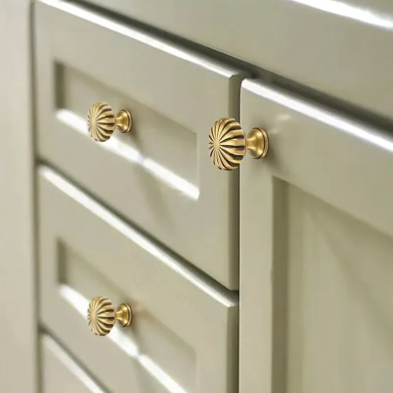 French Simple Brass Ball Knob  - đánh giá và giá Furniture Hardware Knobs