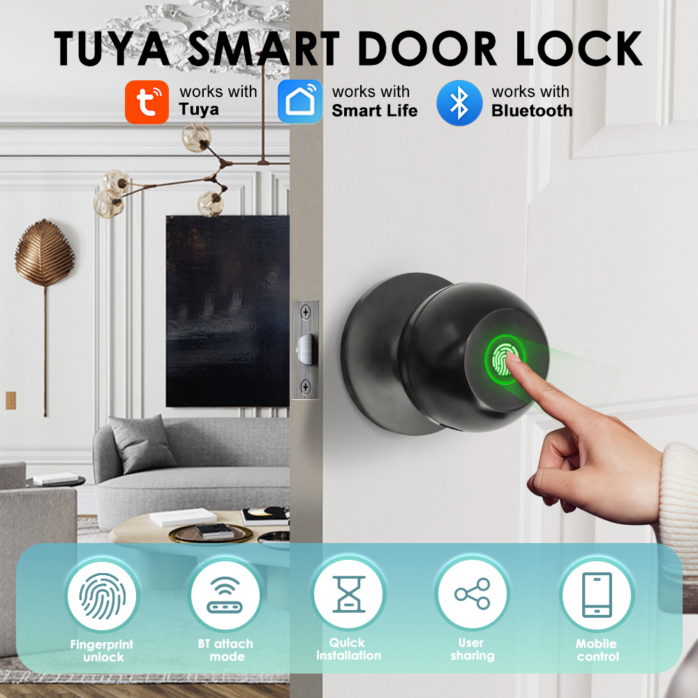 Tuya Electronic Door Lock Smar - đánh giá và giá Door Handle Bar