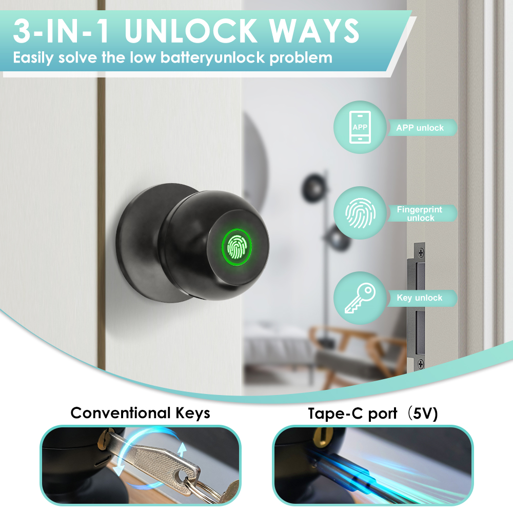 Tuya Electronic Door Lock Smar - đánh giá và giá Door Handle Bar