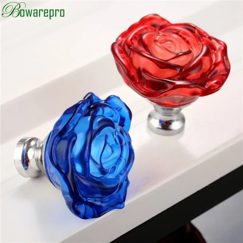 Bowarepro 50MM Pha Lê Hoa Hồng - đánh giá và giá Furniture Hardware Knobs