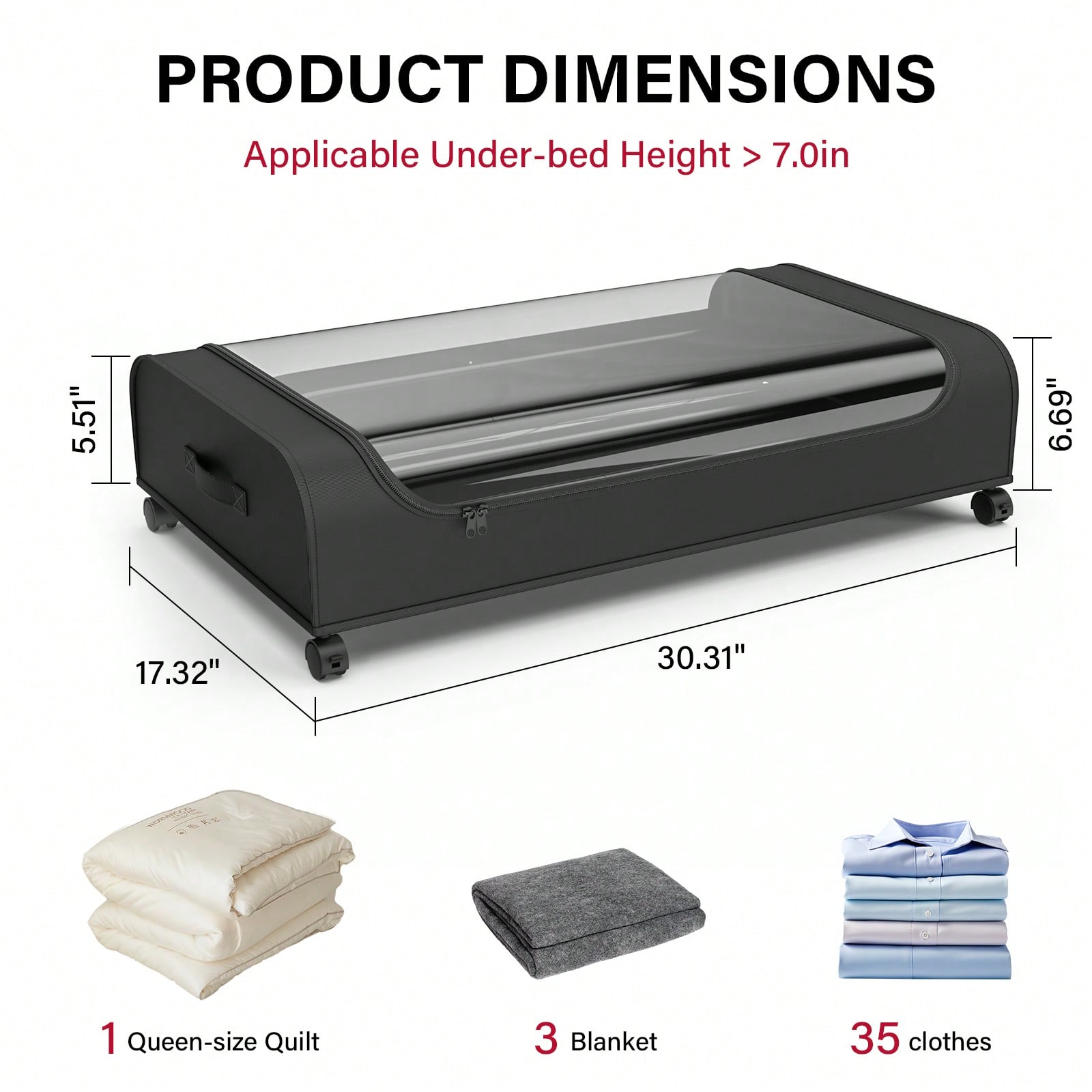 Underbed Storage Organizer Wit - đánh giá và giá Furniture Hardware For Bed