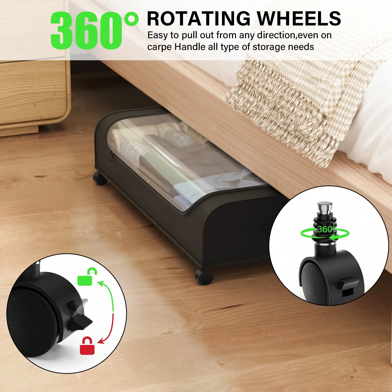Underbed Storage Organizer Wit - đánh giá và giá Furniture Hardware For Bed