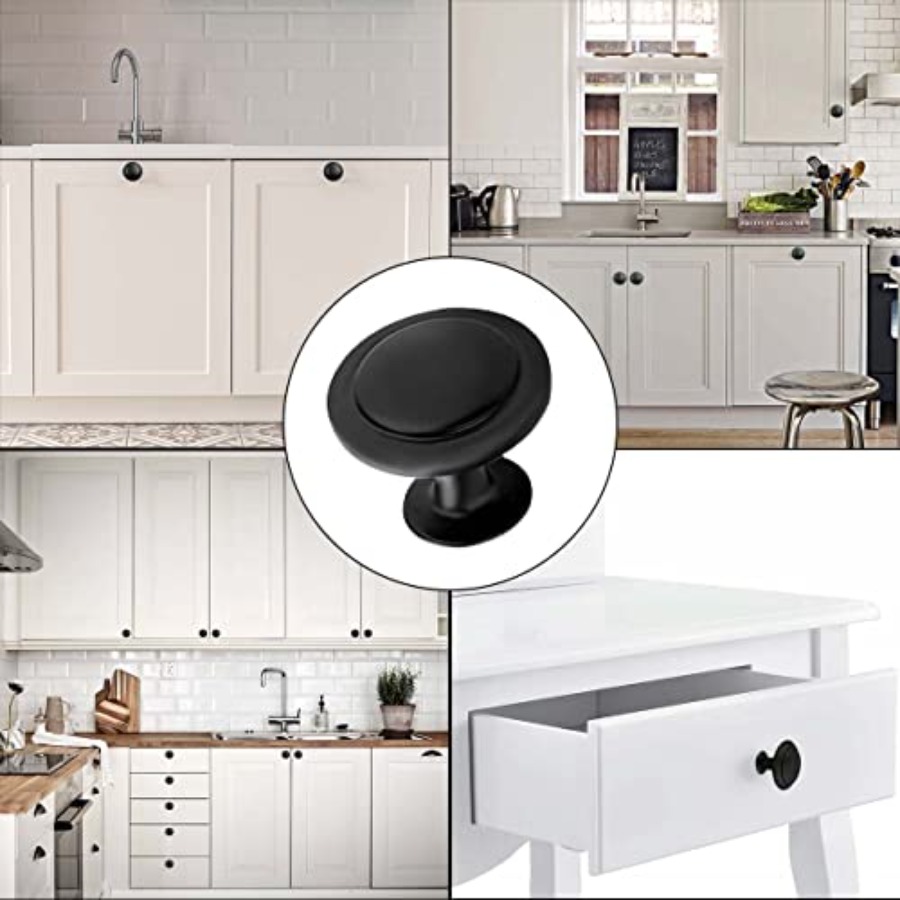12 Pack Black Round Cabinet Ha - đánh giá và giá Cabinet Knob Round