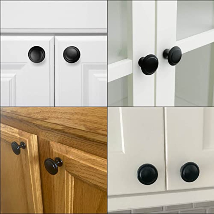 12 Pack Black Round Cabinet Ha - đánh giá và giá Cabinet Knob Round