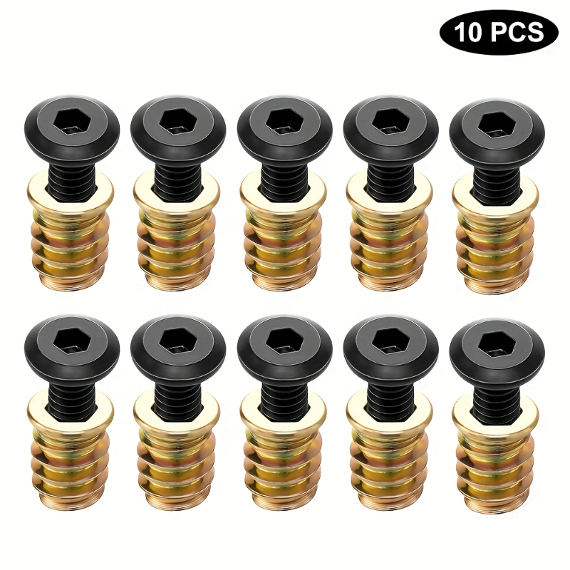 10PCS Nut Threaded Inserts Com - đánh giá và giá Furniture Hardware Fasteners