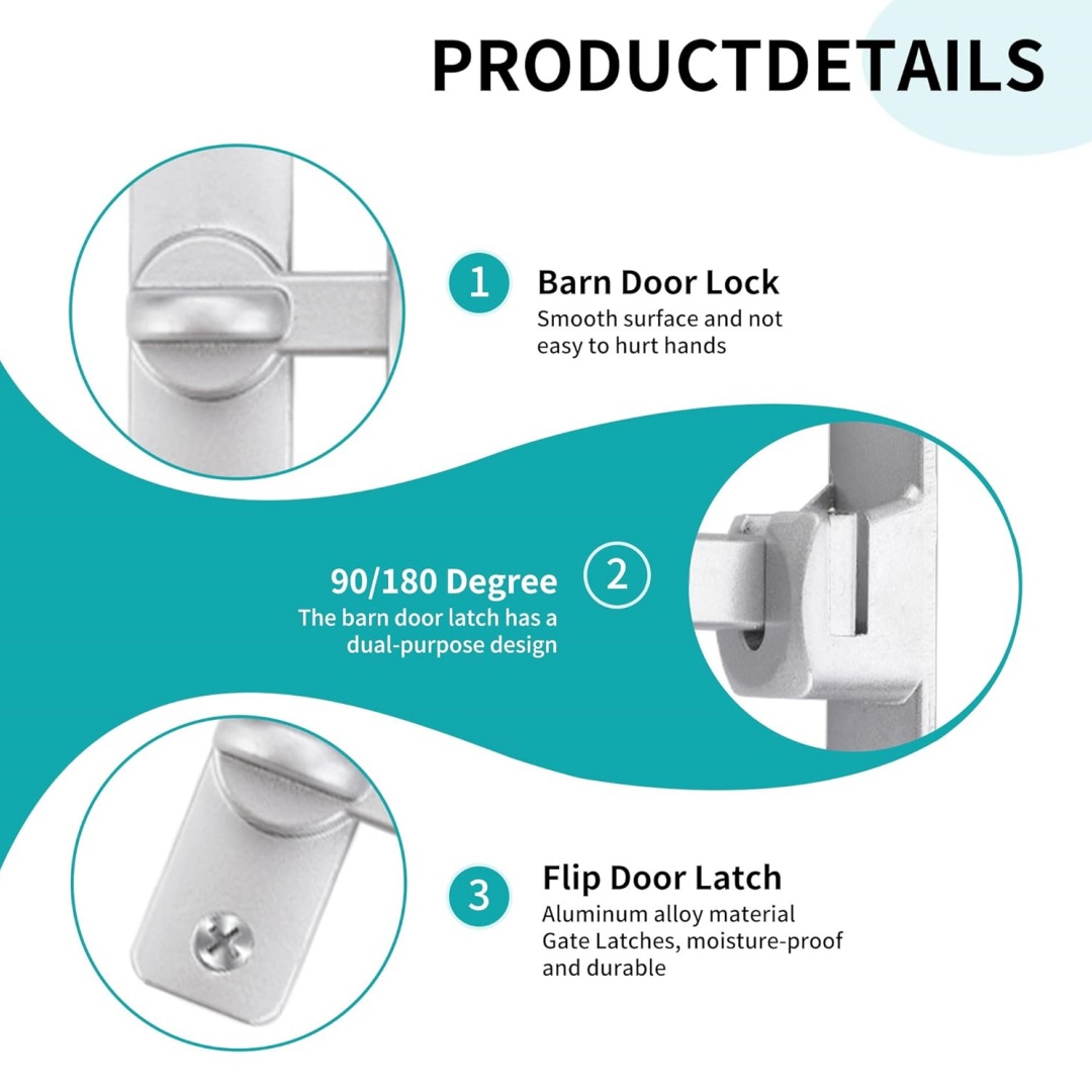 Sliding Barn Door Lock, 90/180 - đánh giá và giá Furniture Sliding Door Hardware
